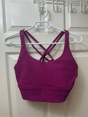 Lululemon Energy Bra Longline Ribbed Medium Support B–D Cups Size 10